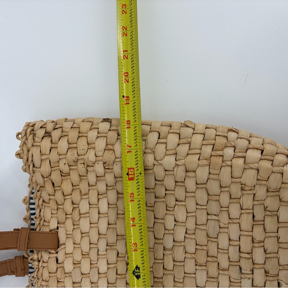 Unbranded Woven Sea Grass Tote Purse Tan Beige Large Bag - Picture 6 of 8
